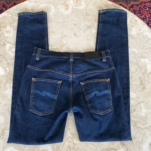 Nudie Jeans Thin Finn Dry Indigo Dips - Picture 4 of 12